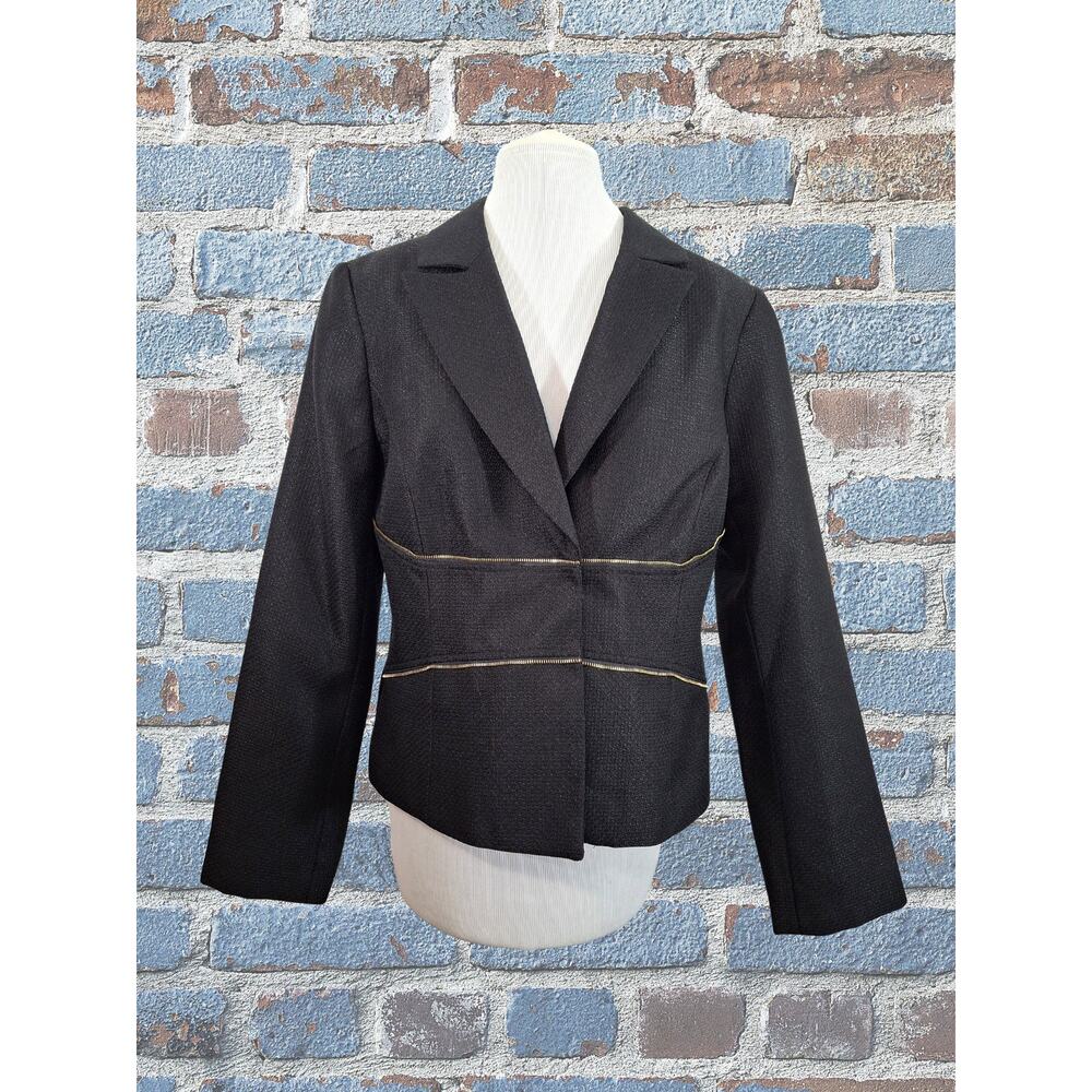 Isabella Suit Blazer Career Jacket Size 10 in Black